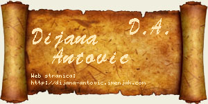 Dijana Antović vizit kartica